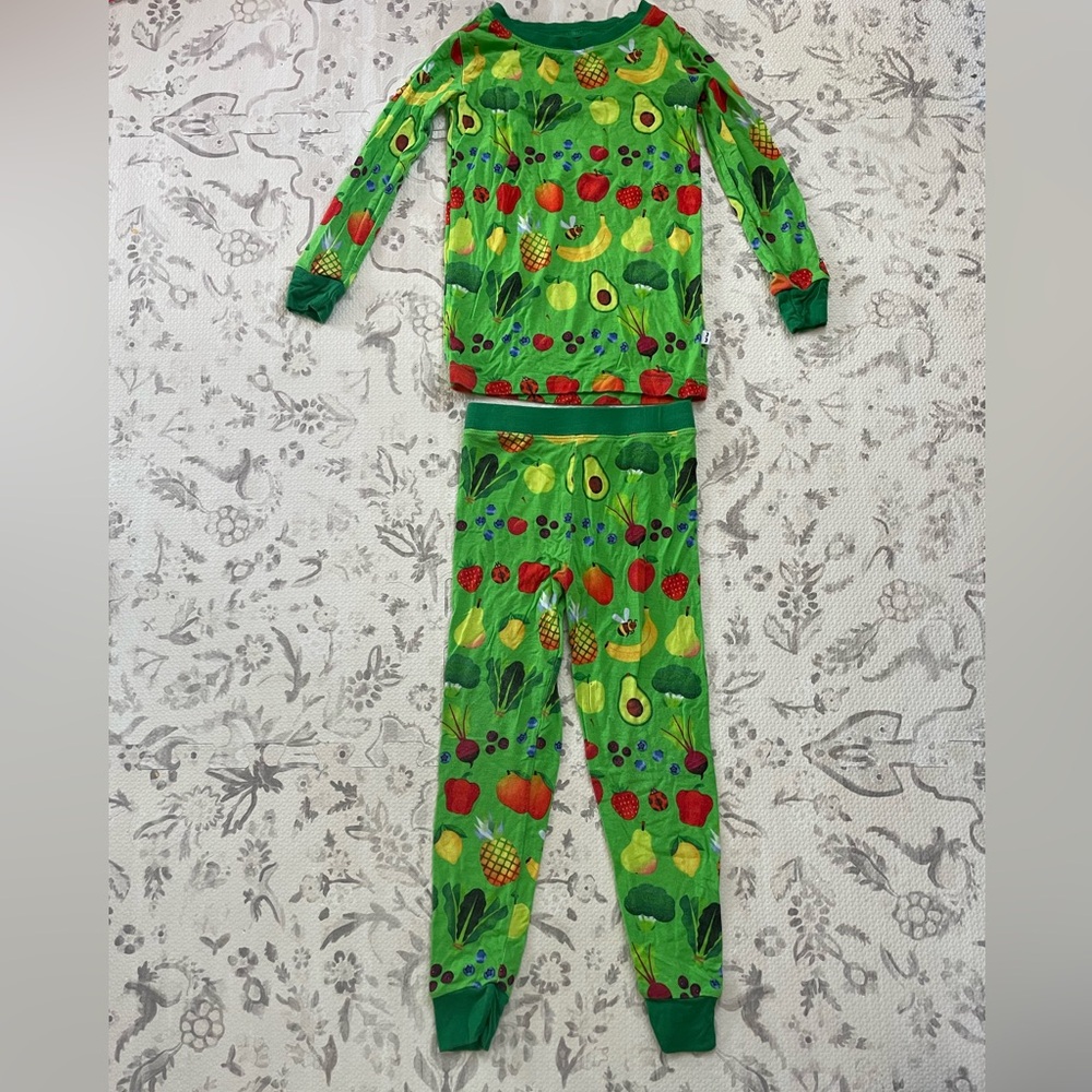 Little Sleepies Once Upon a Farm Fruits and Vegetables Print Pajamas